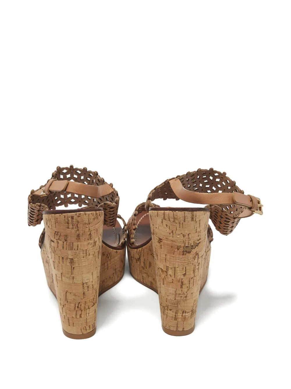 Tory Burch perforated leather wedge sandals | Image 2