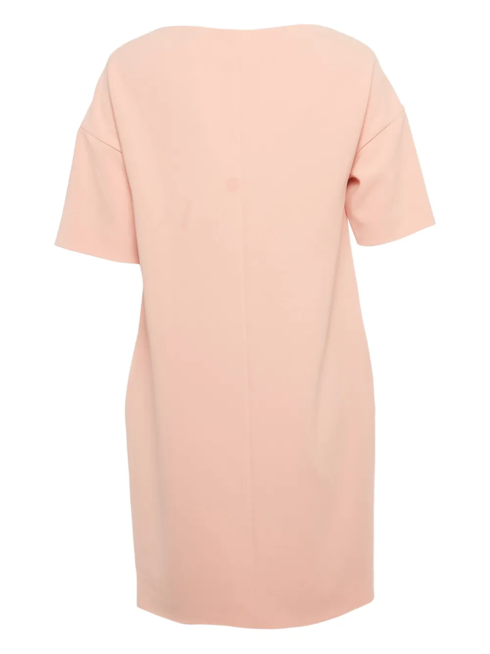 Boutique Moschino flower appliqué eye brooch mini dress - Roze