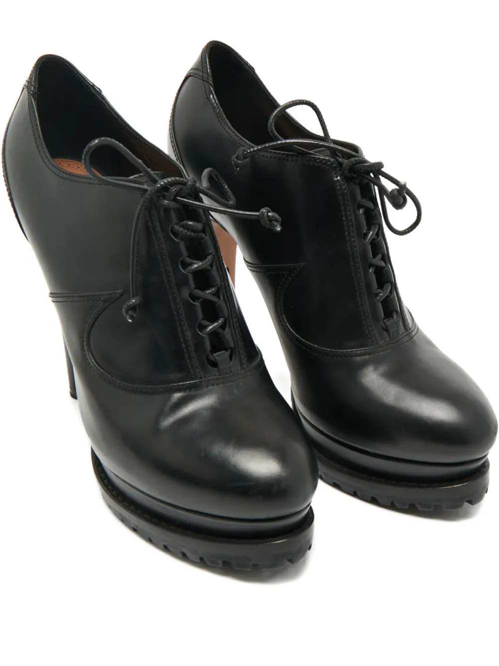 Alaïa Pre-Owned lace-up platform-heel pump | Black | Image 1