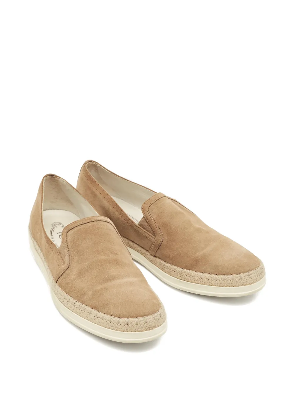 Tod's suede woven slip-on sneakers - Bruin