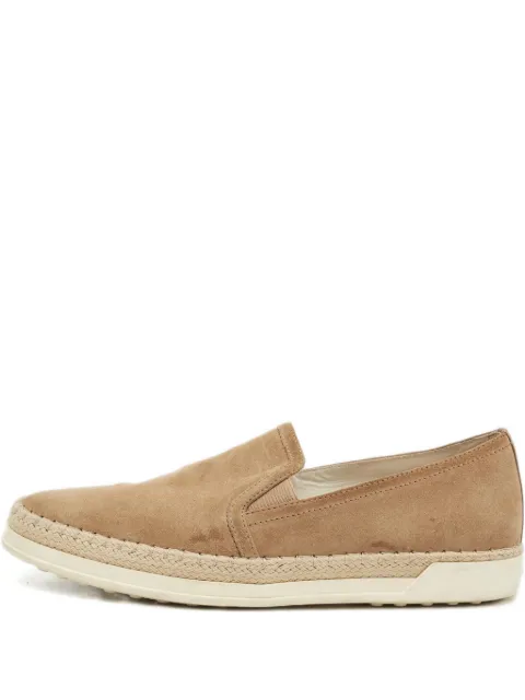 Tod's suede woven slip-on sneakers