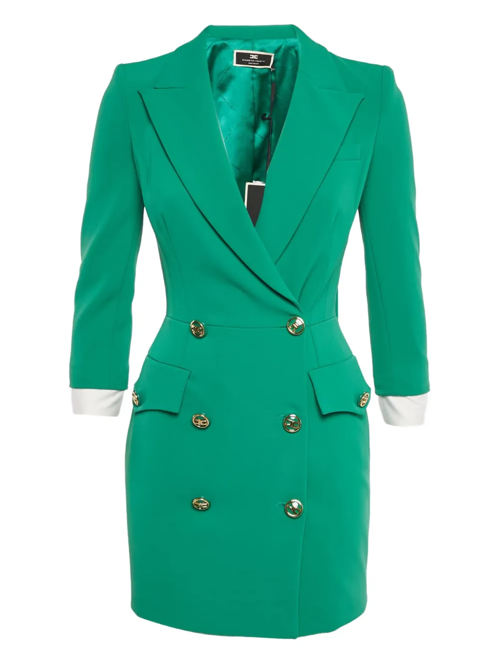 Elisabetta Franchi Abito corto stile blazer - Verde
