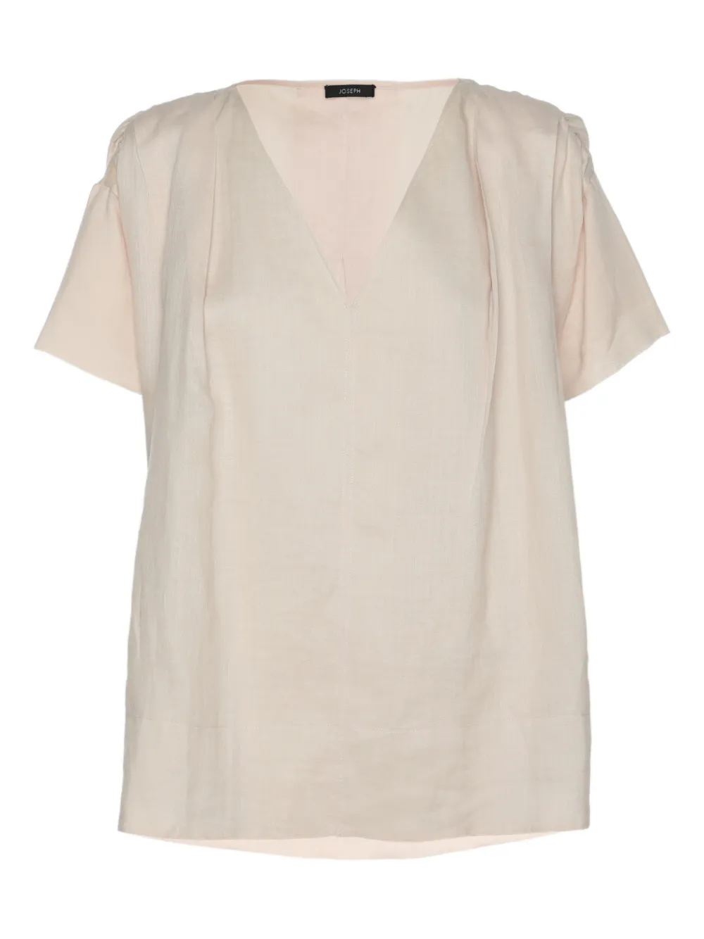 JOSEPH Top Ramie con scollo a V - Toni neutri