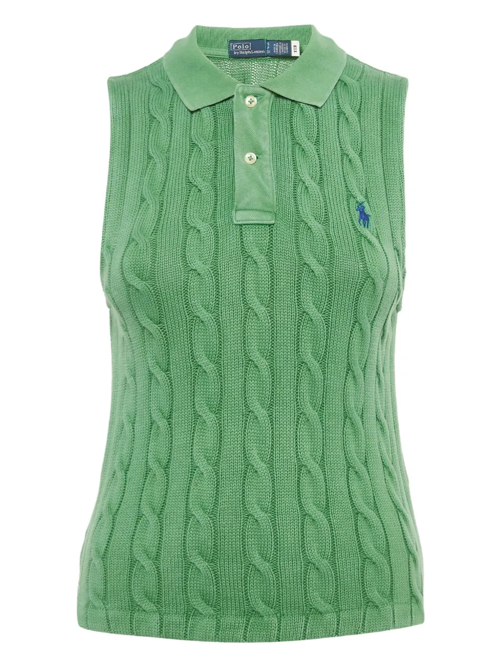 Polo Ralph Lauren cable-knit polo shirt - Verde