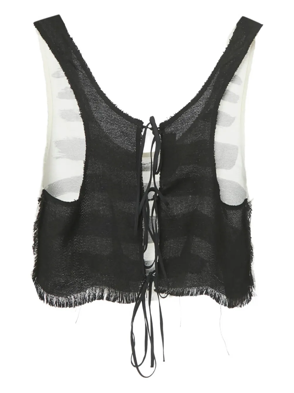 Marni Pre-Owned brushstroke-print frayed top | Image 2