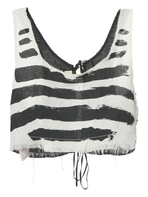 Marni Pre-Owned brushstroke-print frayed top