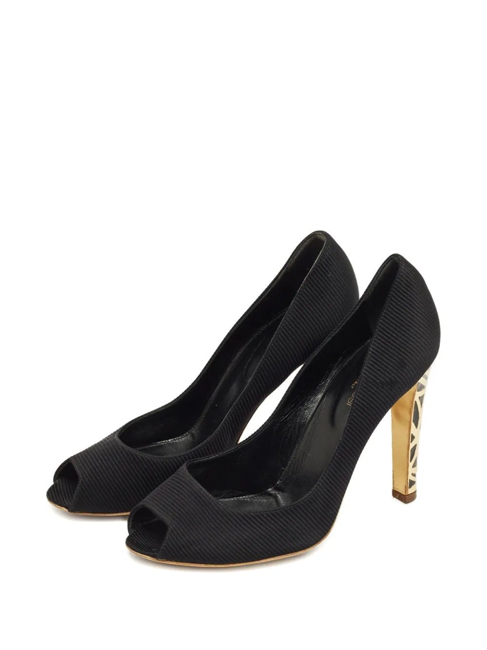 Sergio Rossi Vintage peep-toe pumps - Zwart