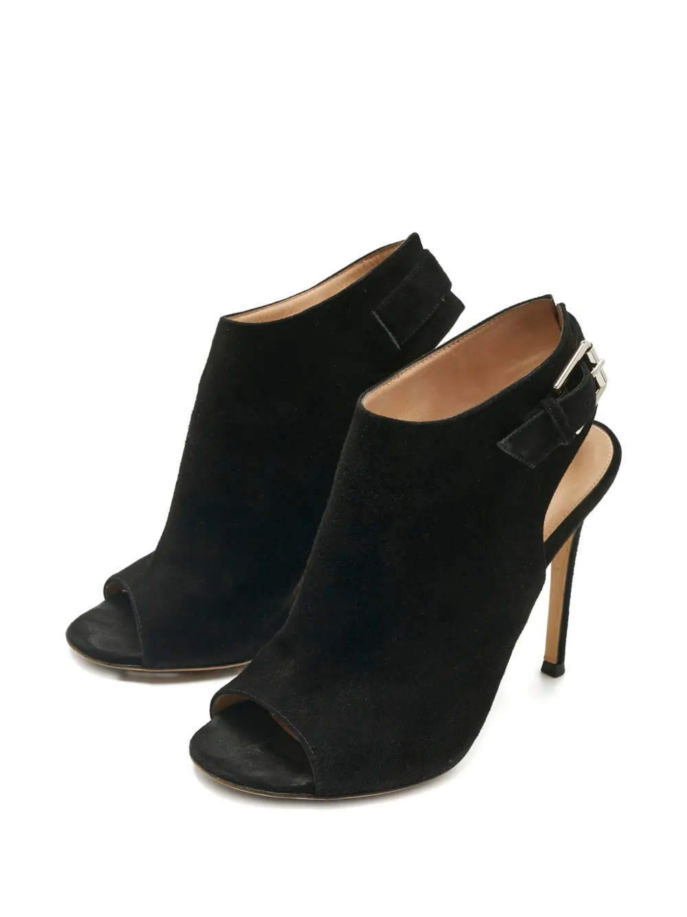 GIANVITO ROSSI Pre-owned Slingback Open Toe Sandls In Black