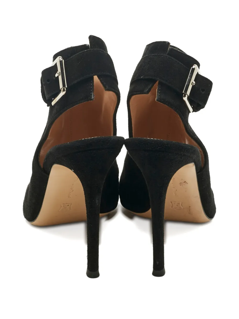 GIANVITO ROSSI Pre-owned Slingback Open Toe Sandls In Black