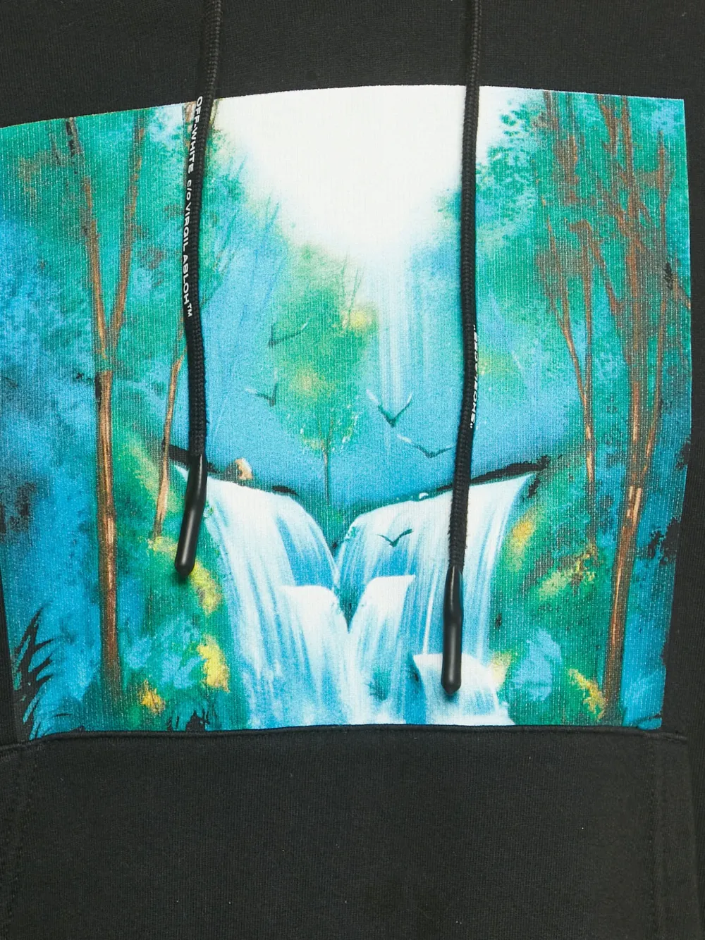 Off-White Pre-Owned waterfall-print stripe hoodie | Image 2