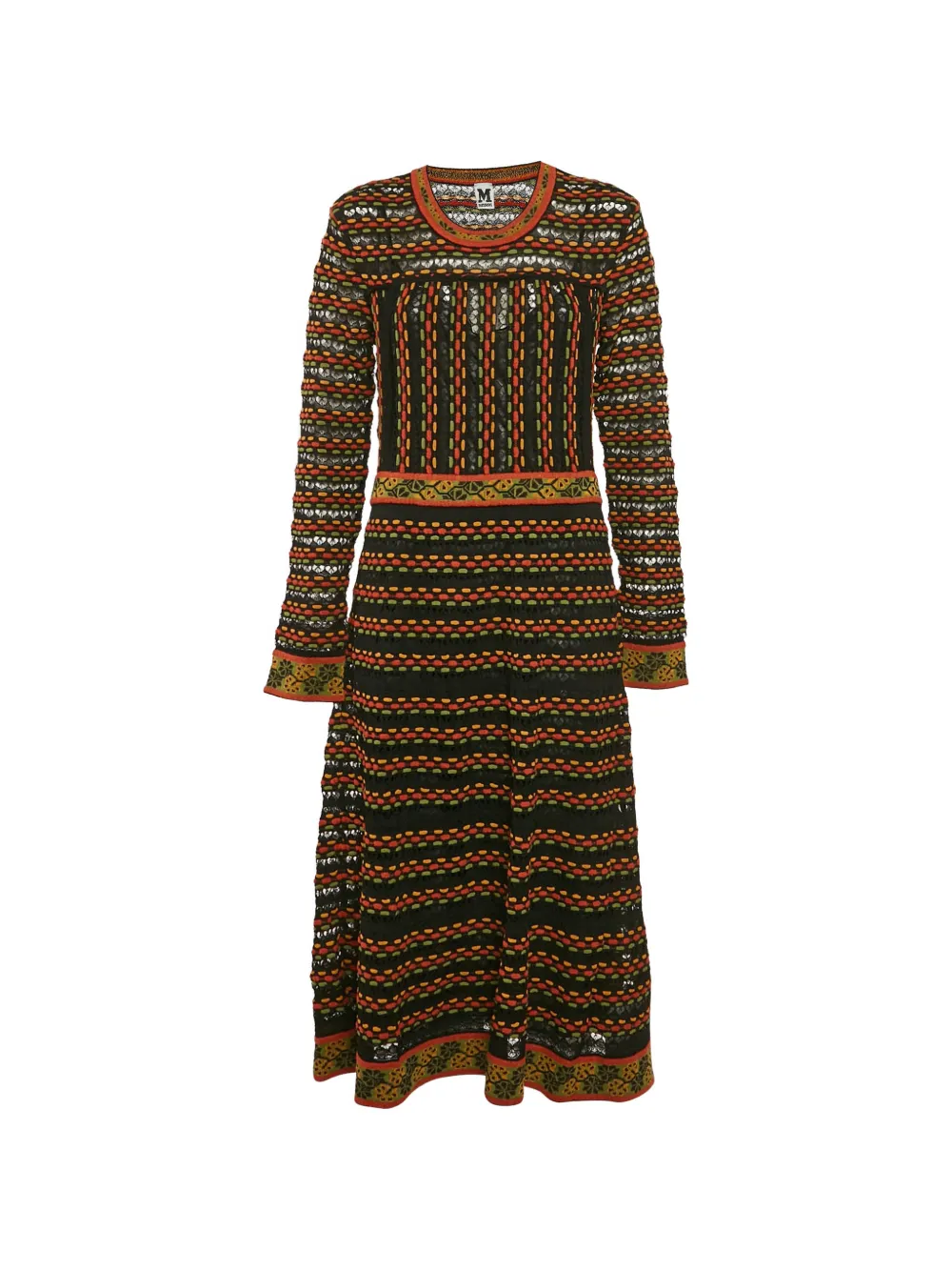Missoni Pre-Owned long-sleeve midi dress - Nero