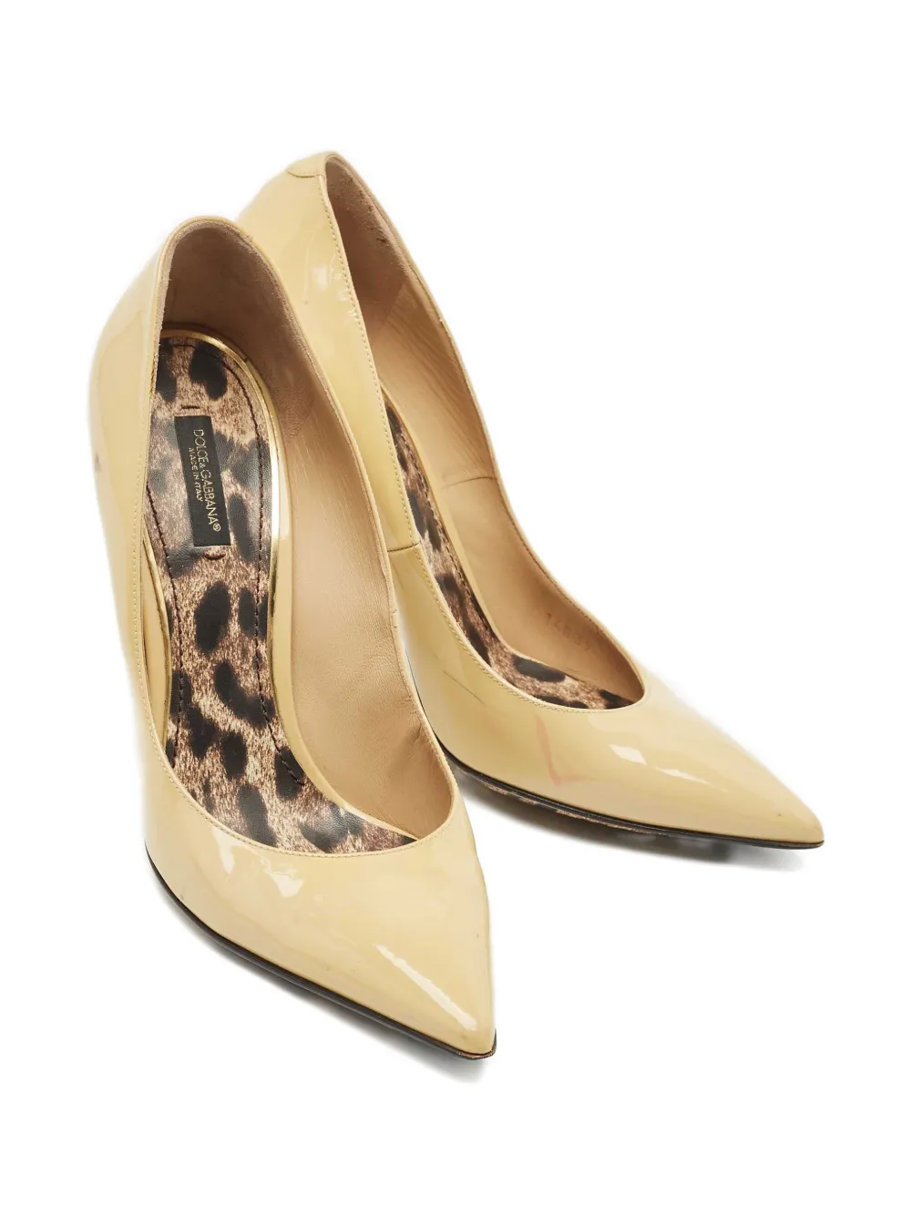 DOLCE & GABBANA Pre-owned Pointed Patent-leather Pumps In Neutral