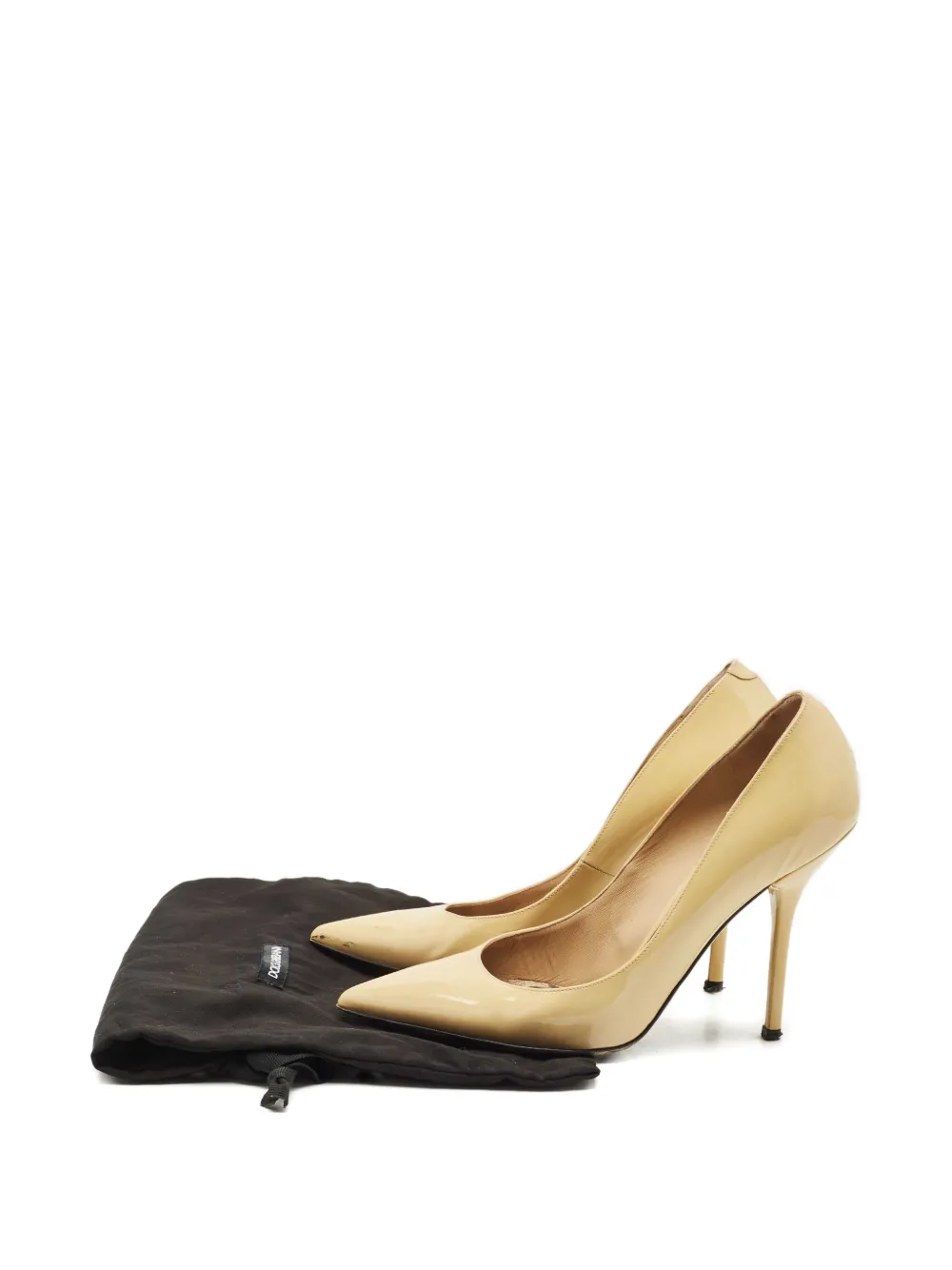 DOLCE & GABBANA Pre-owned Pointed Patent-leather Pumps In Neutral