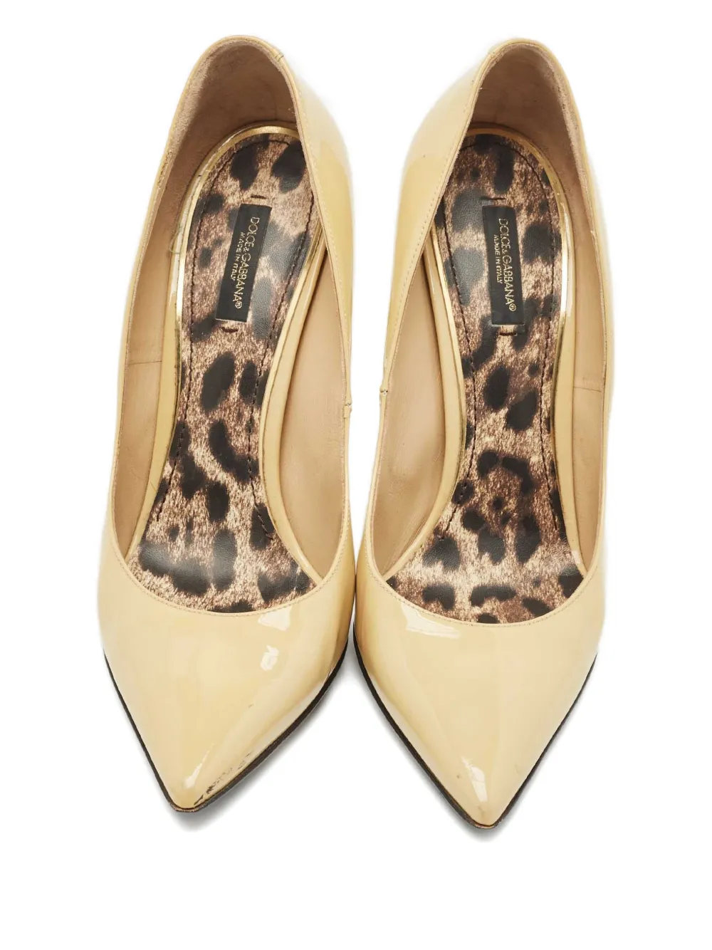 DOLCE & GABBANA Pre-owned Pointed Patent-leather Pumps In Neutral