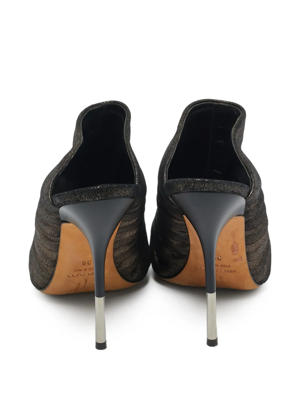 Giuseppe Zanotti mules à effet métallisé sulpté | Image 2