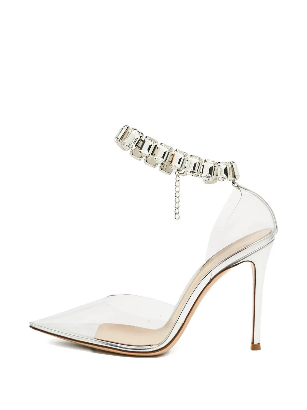 Gianvito Rossi crystal-embellished heels - Weiß