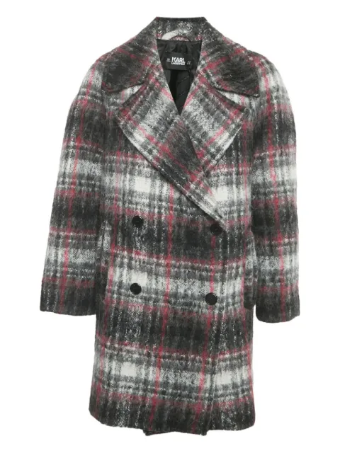 Karl Lagerfeld checked coat
