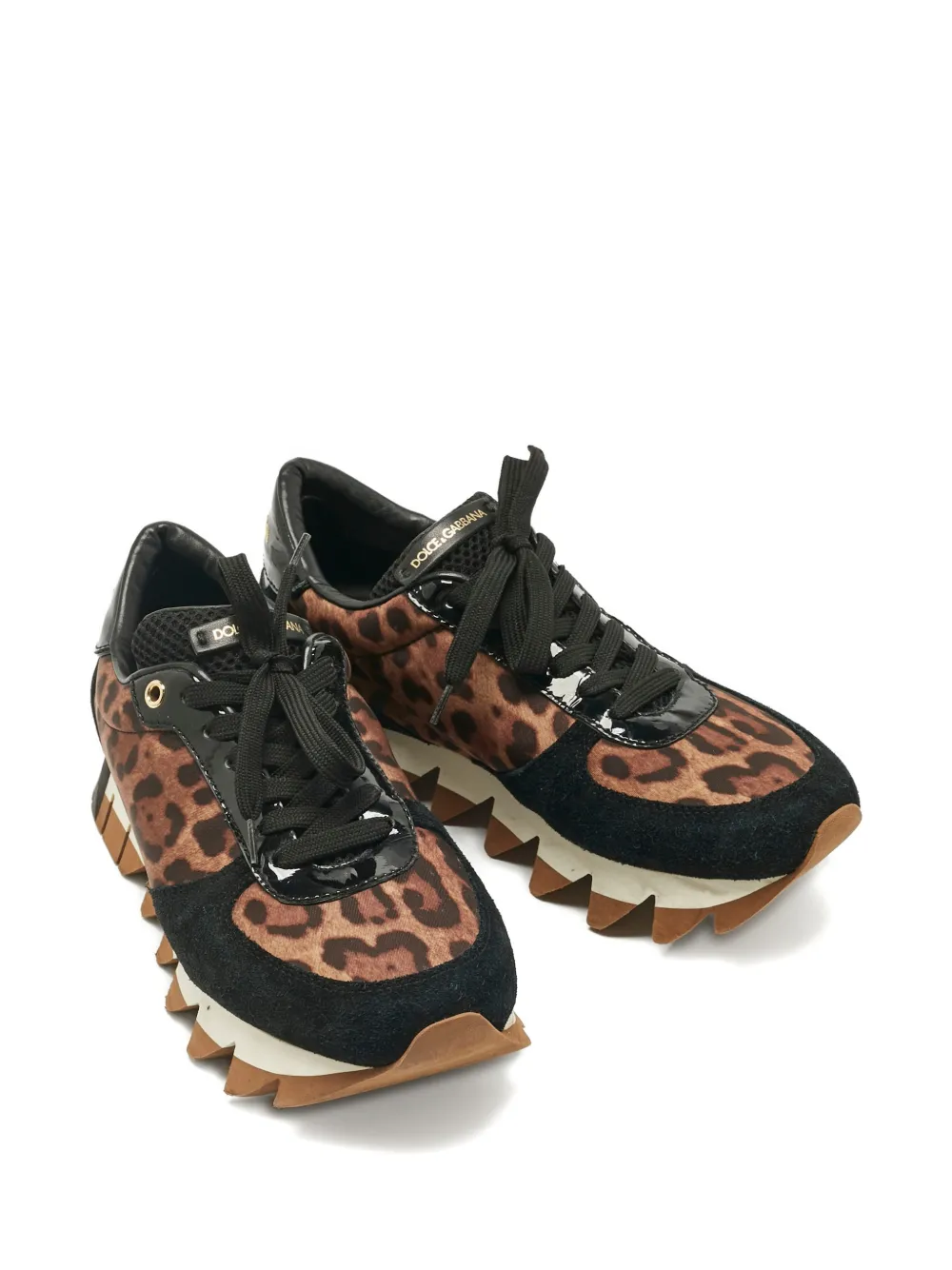Dolce & Gabbana Pre-Owned leopard-print sneakers - Bruin