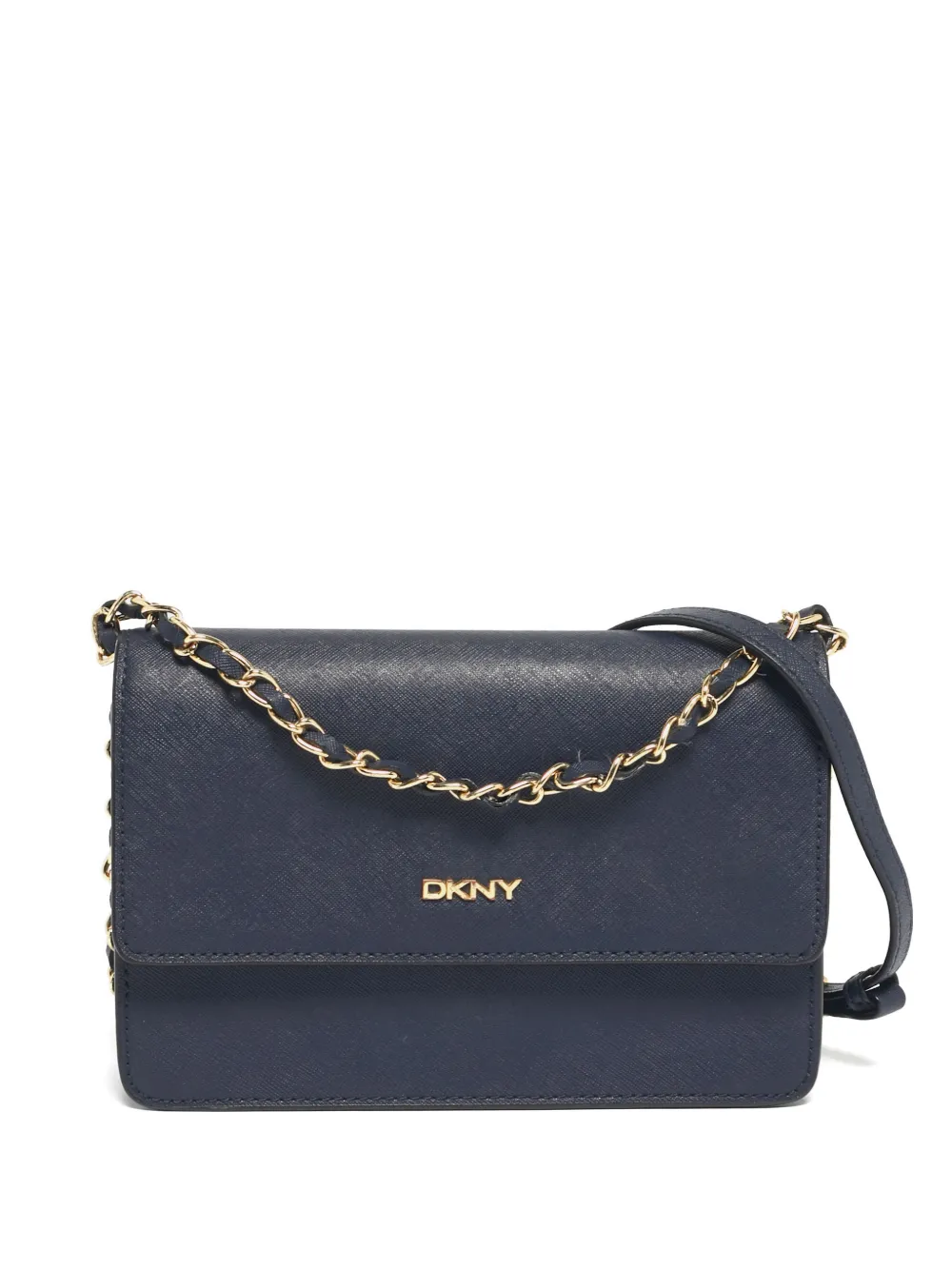 DKNY 2015 Bryant Park leather chain-detail crossbody bag - Blu