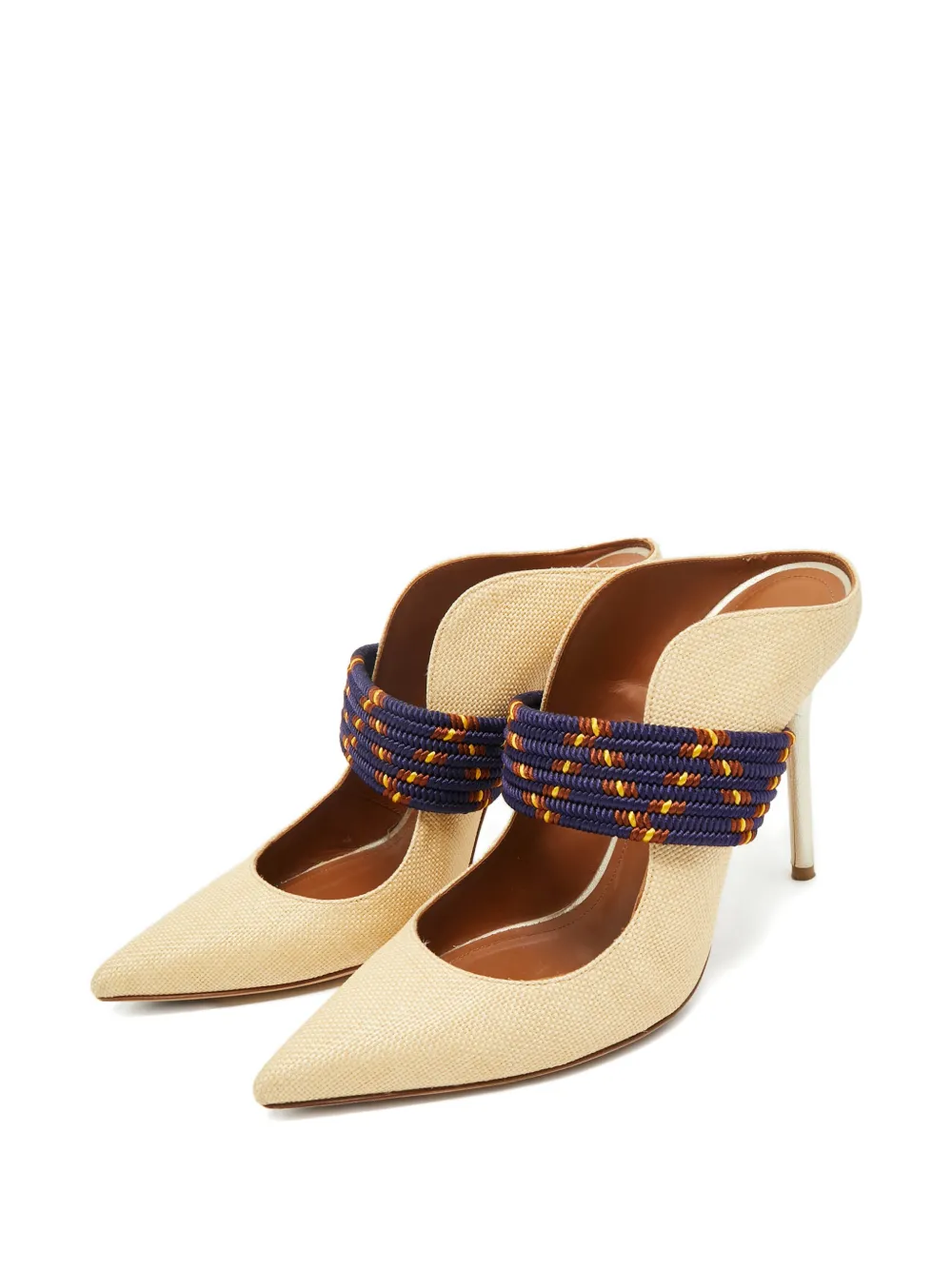 Malone Souliers raffia cord pumps - Beige