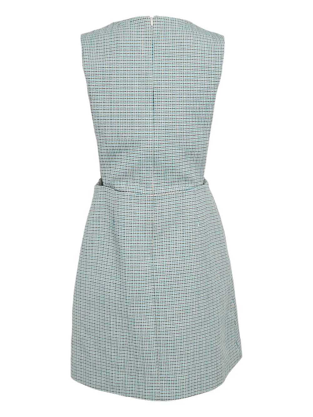 Maje check mini dress - Blauw