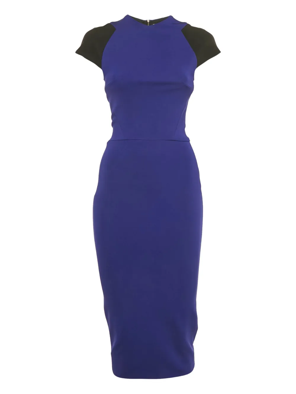 Victoria Beckham jersey colour-block midi dress - Blu