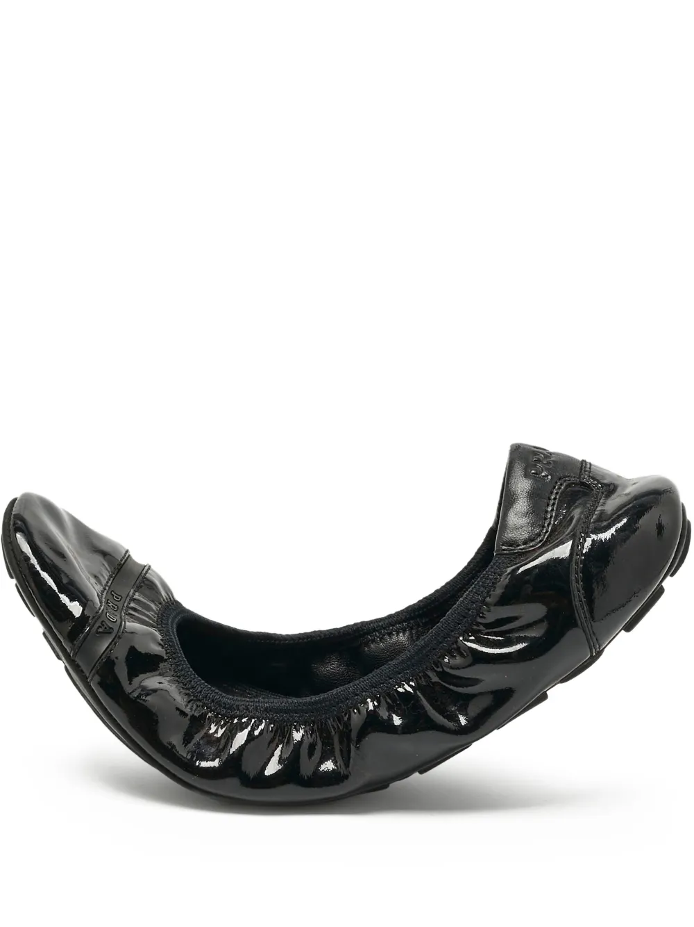 Prada Pre-Owned patent leather ballet flats - Nero