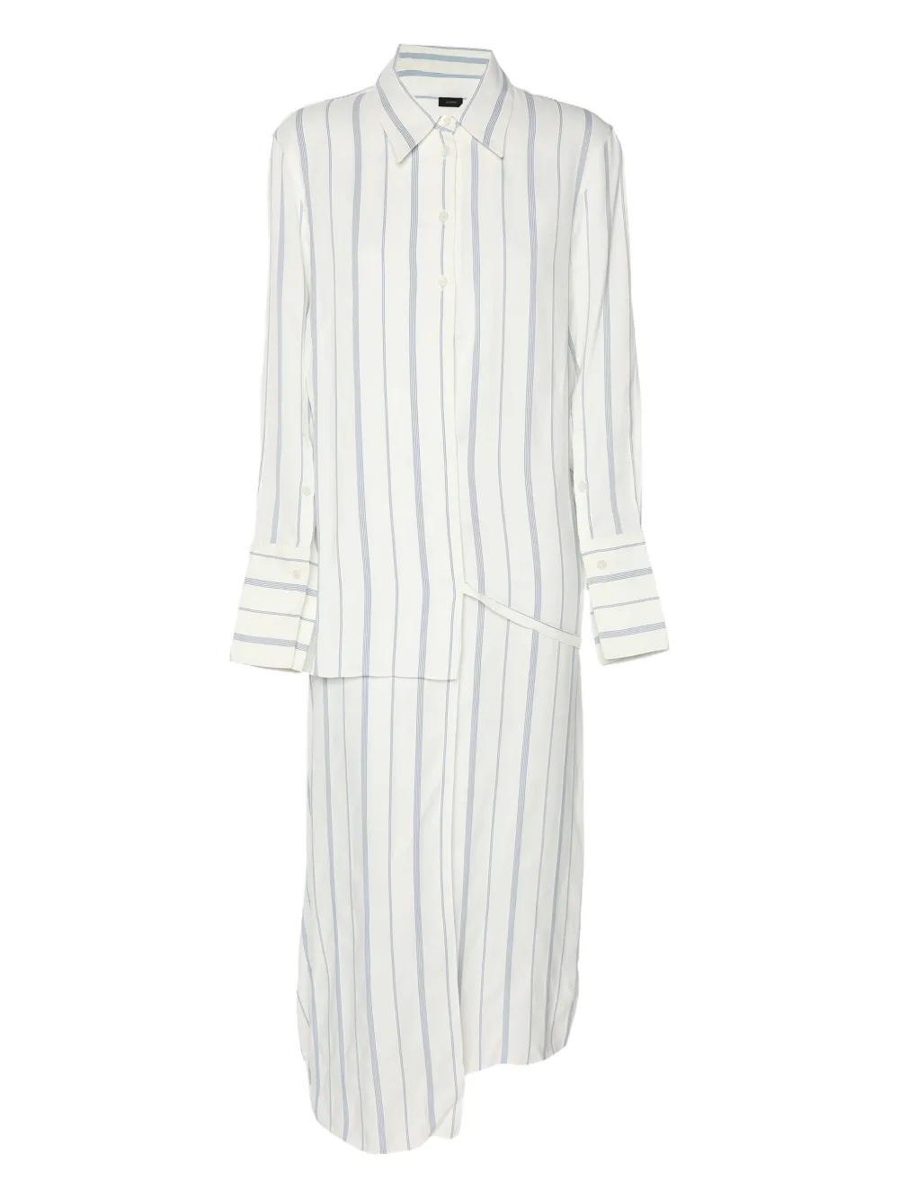 JOSEPH Abito midi con dettagli a righe - Bianco