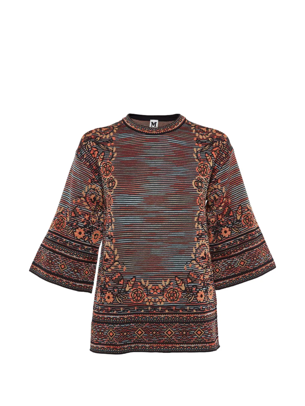 Missoni Pre-Owned floral-jacquard jumper - Arancione
