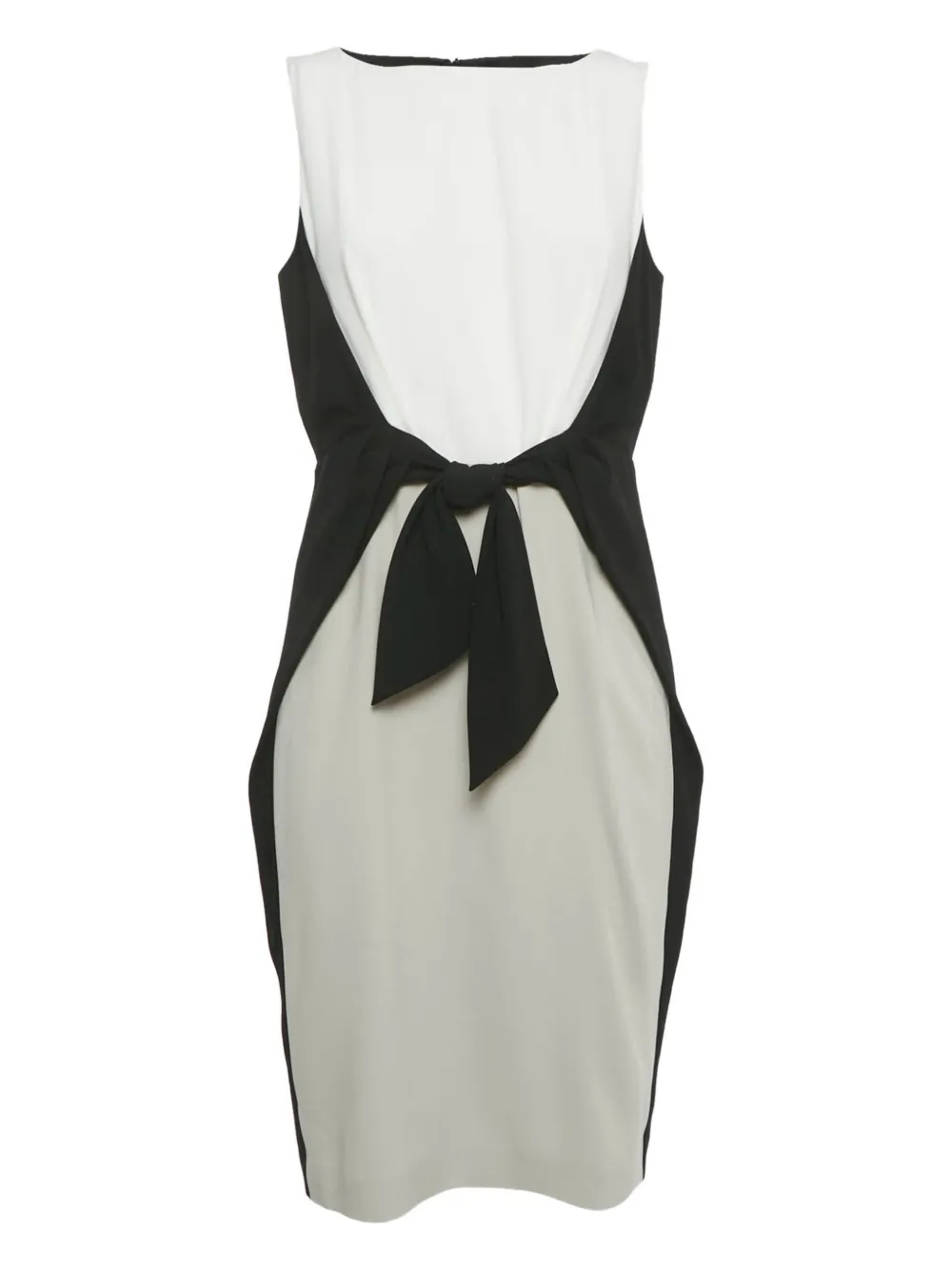 Paule Ka tie-up midi dress - Bianco