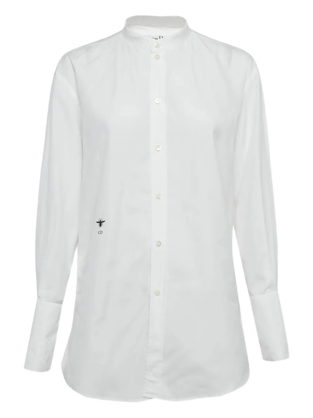 Christian Dior Pre-Owned CD embroidered poplin shirt - Bianco