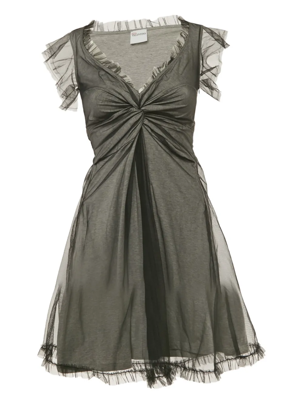 Valentino Pre-Owned Tulle sleeveless mini dress - Grigio