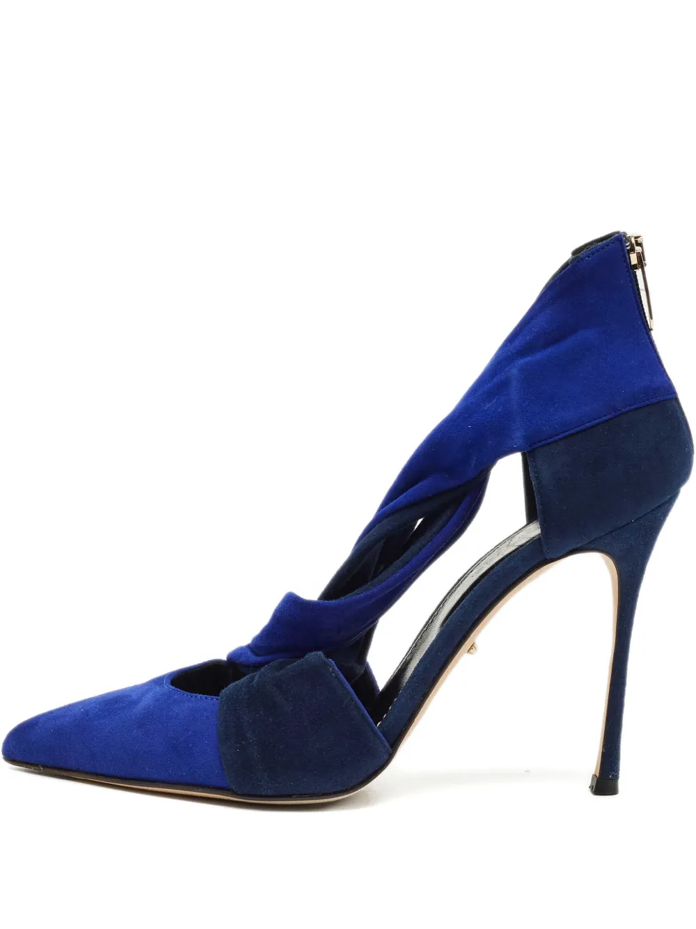 Sergio Rossi cut-out heeled pumps - Blu