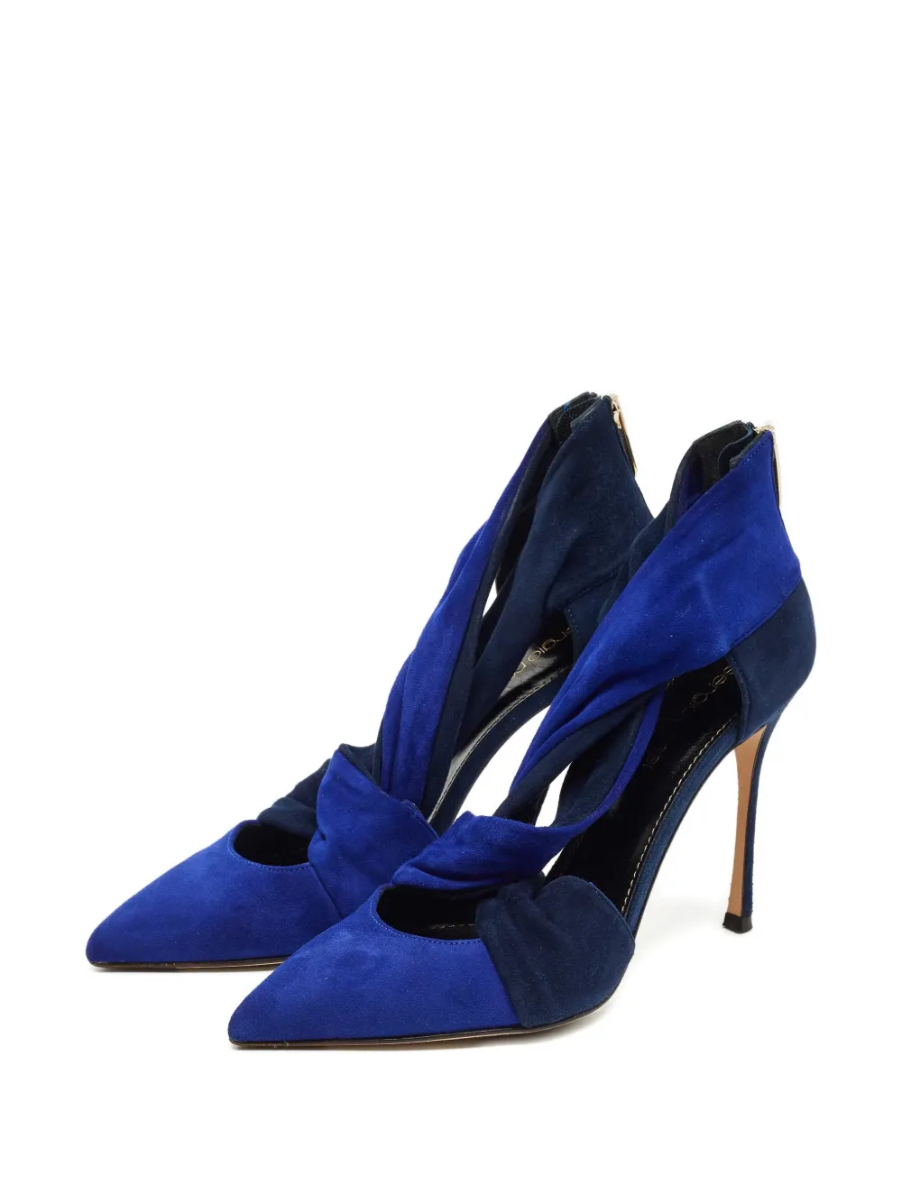 Sergio Rossi cut-out heeled pumps - Blauw