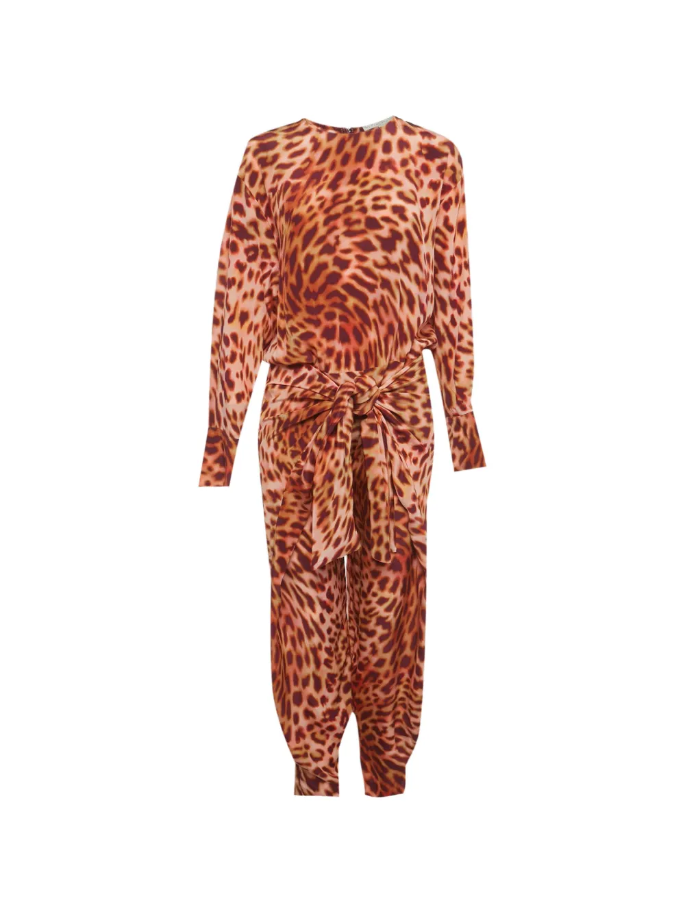 Stella McCartney Pre-Owned animal-print knot jumpsuit - Marrone