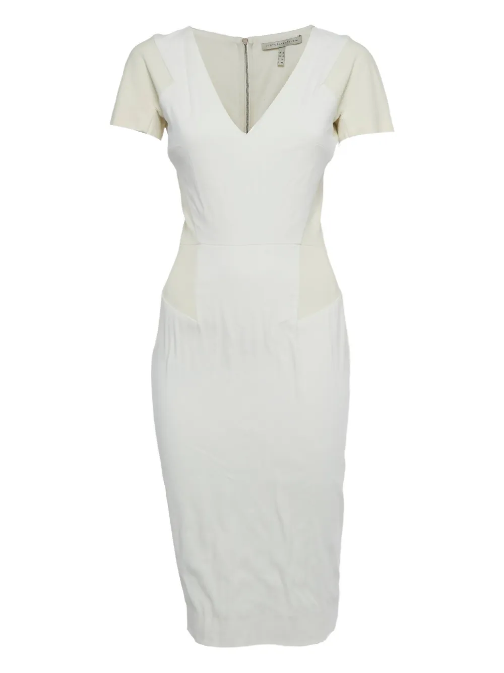 Victoria Beckham short-sleeve midi dress - Bianco
