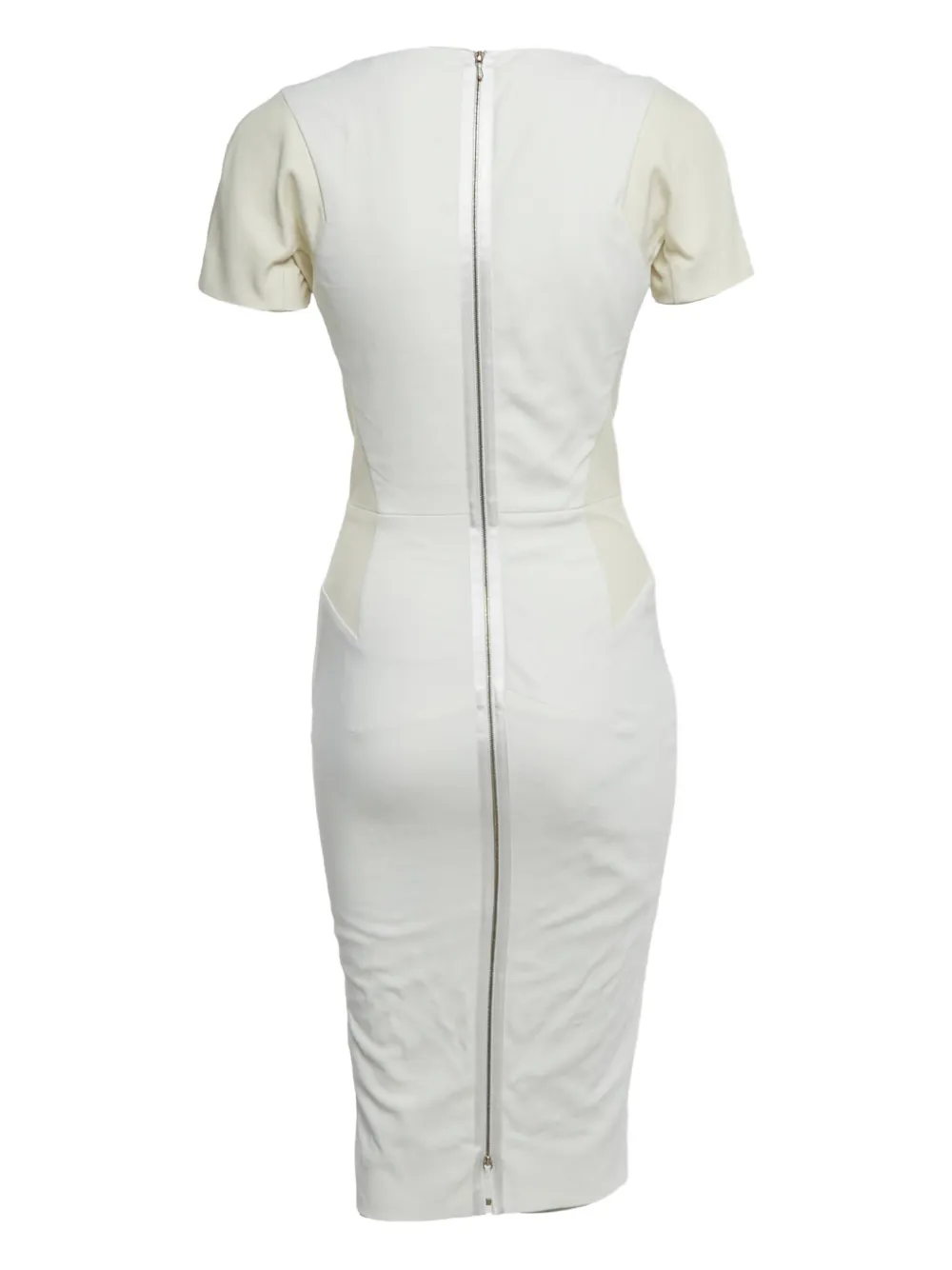 Victoria Beckham short-sleeve midi dress - Wit