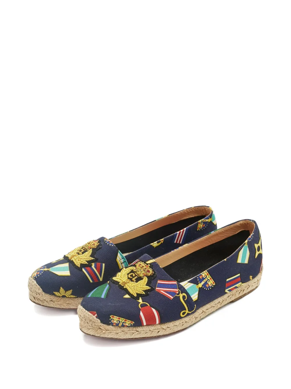 Christian Louboutin Pre-Owned Galia printed espadrilles - Blauw