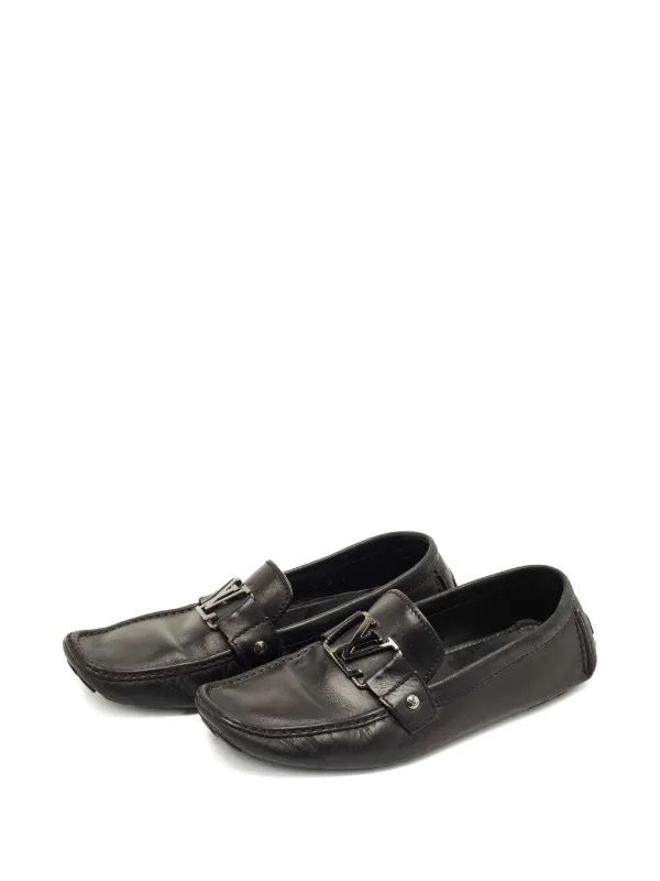 Louis Vuitton Pre-Owned Monte Carlo Leather Loafers | Black  display picture 1