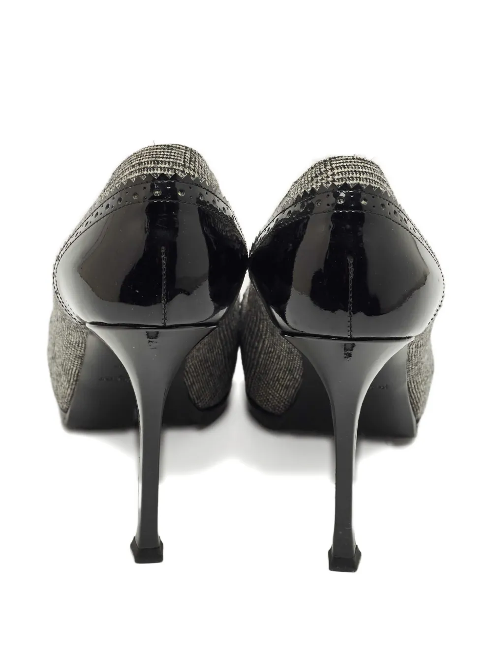 Saint Laurent Pre-Owned Patent leather platform pumps - Zwart