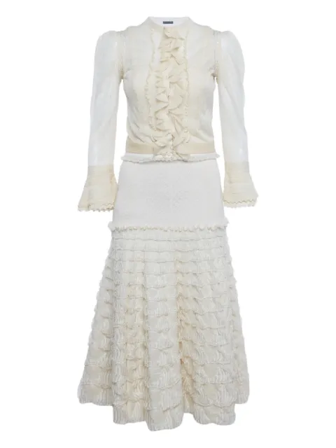 Alexander McQueen Pre-Owned ruffled suit (set of tree)