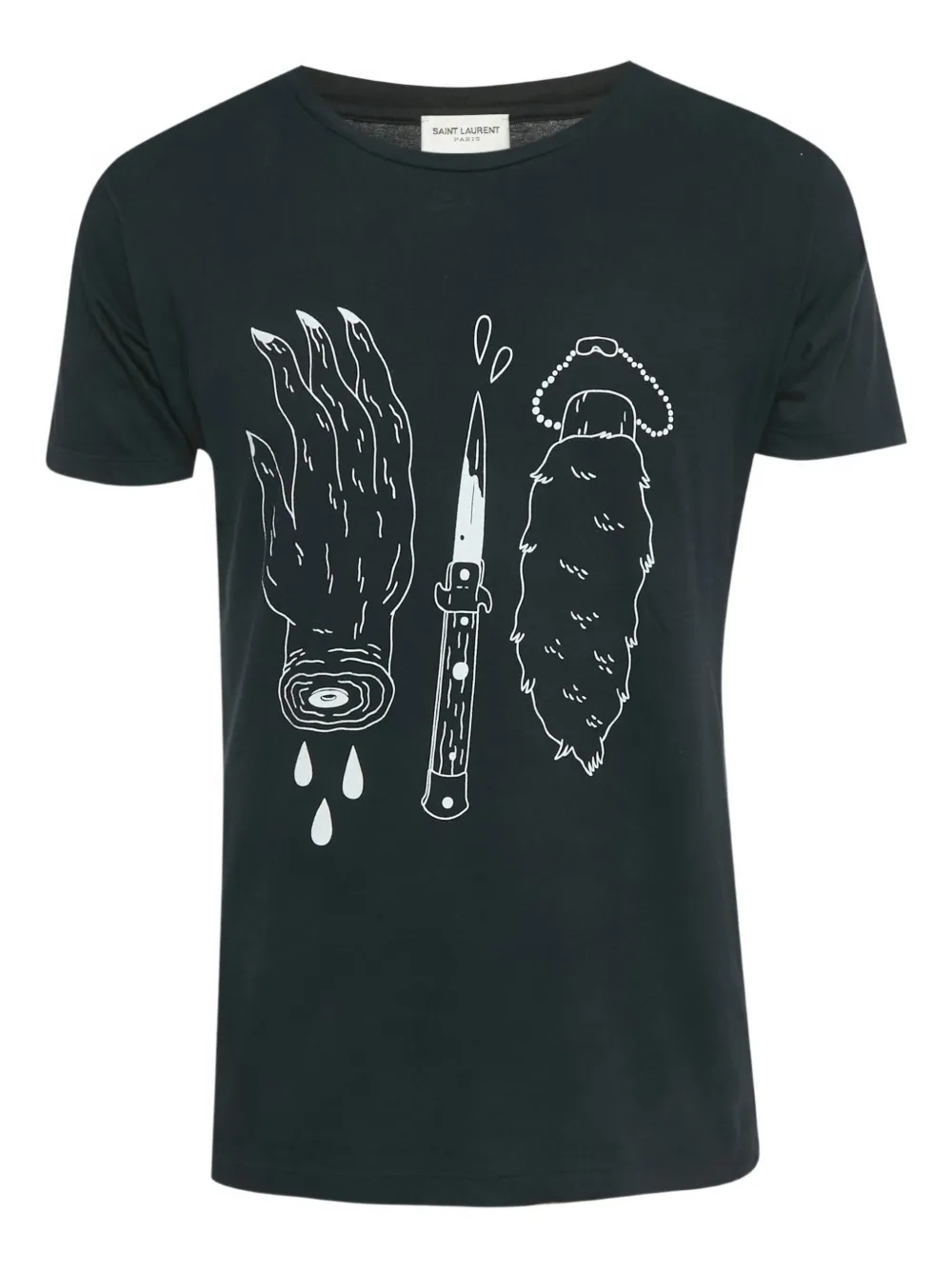 Saint Laurent Pre-Owned printed short-sleeve T-shirt | Black | Image 1