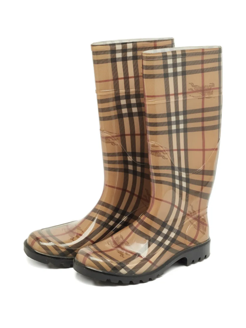 Burberry Pre-Owned House Check round-toe boots - Bruin