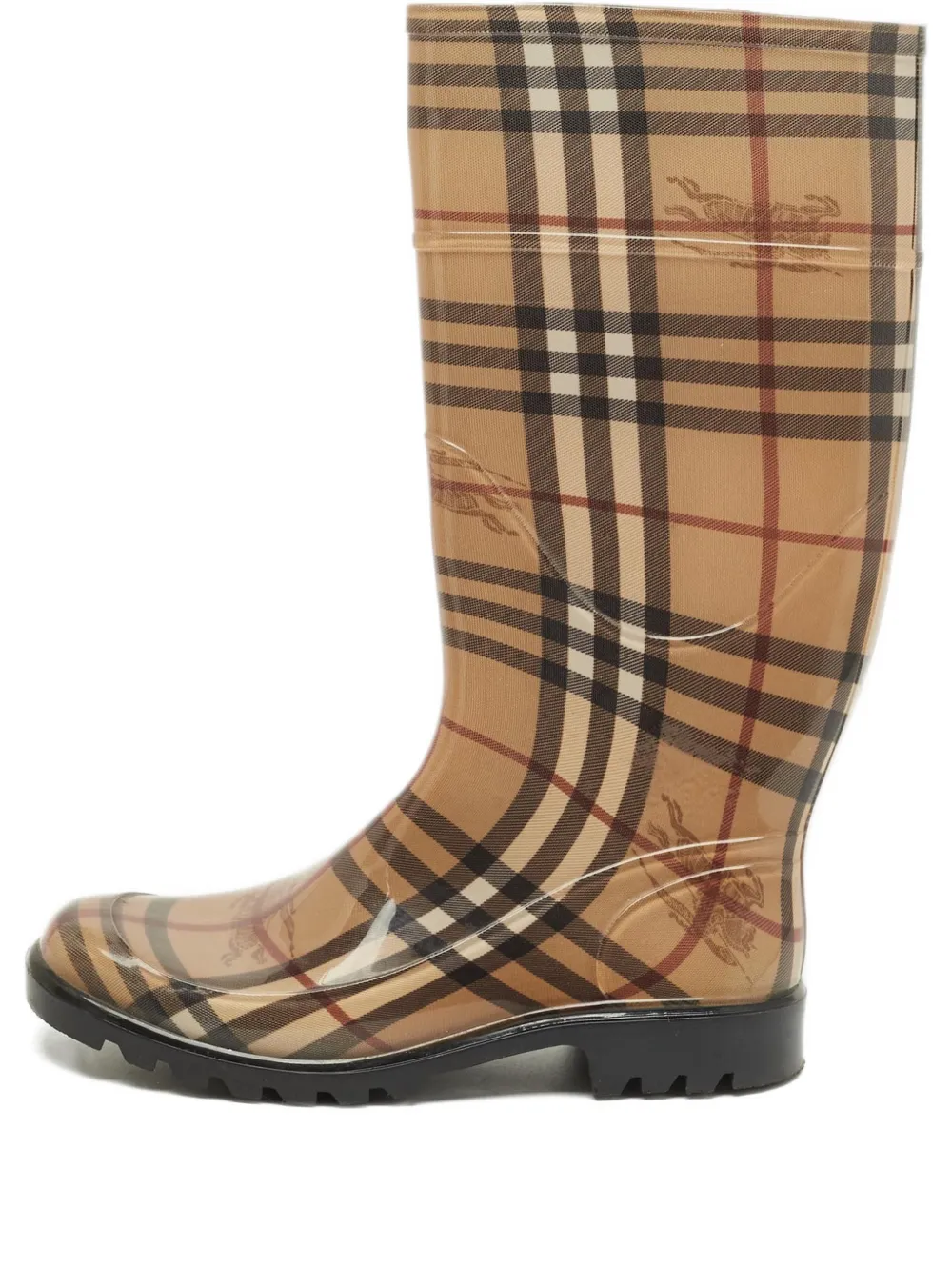 Burberry Pre-Owned House Check round-toe boots - Braun
