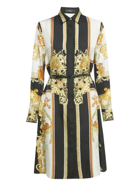 Versace Pre-Owned Barocco-print belt shirt dress