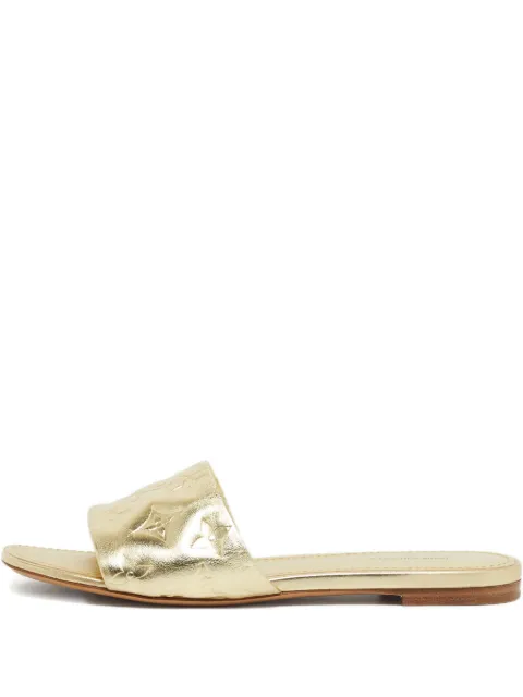 Louis Vuitton Pre-Owned monogram-embossed leather sandals