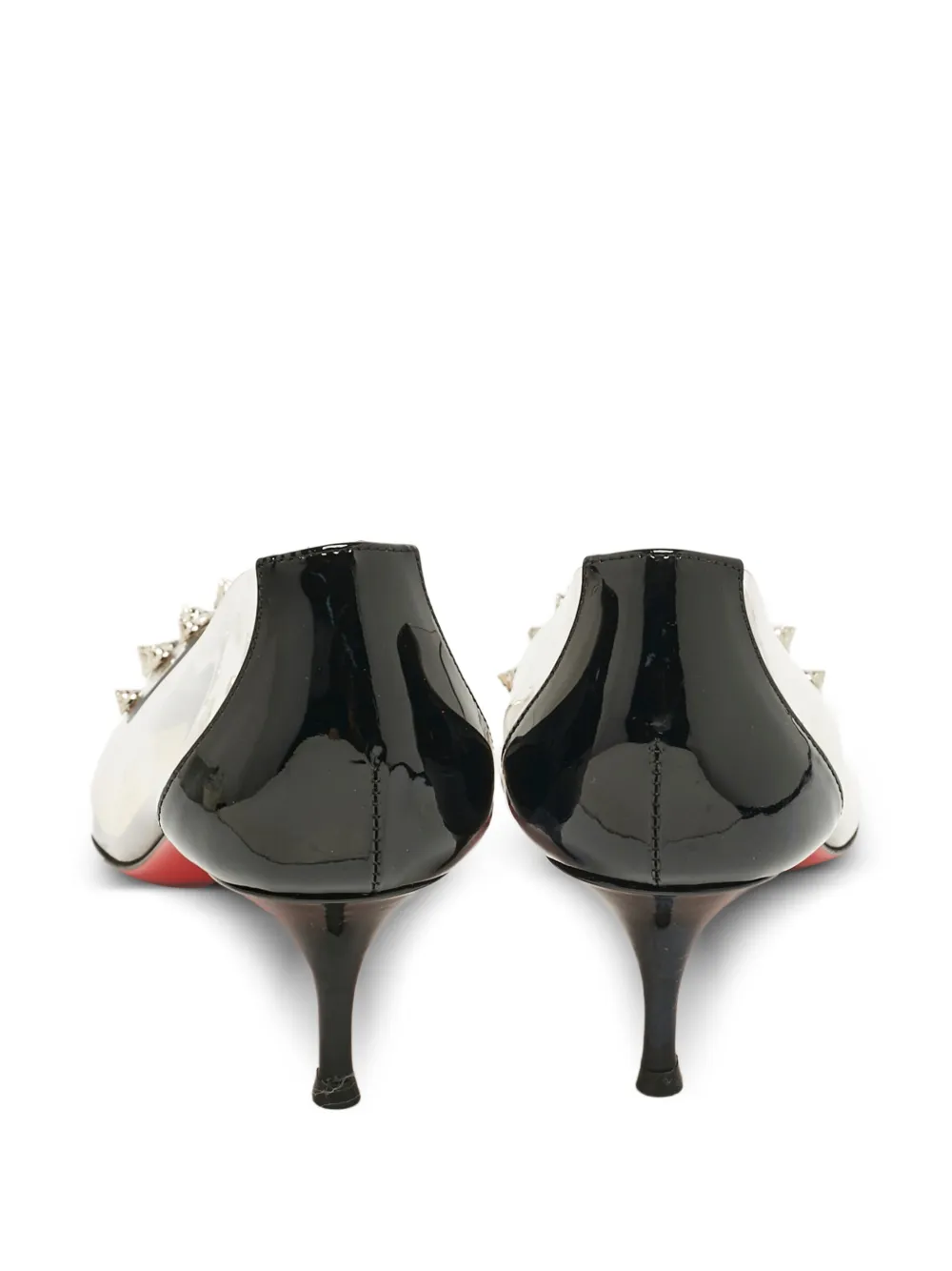Christian Louboutin Pre-Owned Collaclou spiked leather pumps - Wit