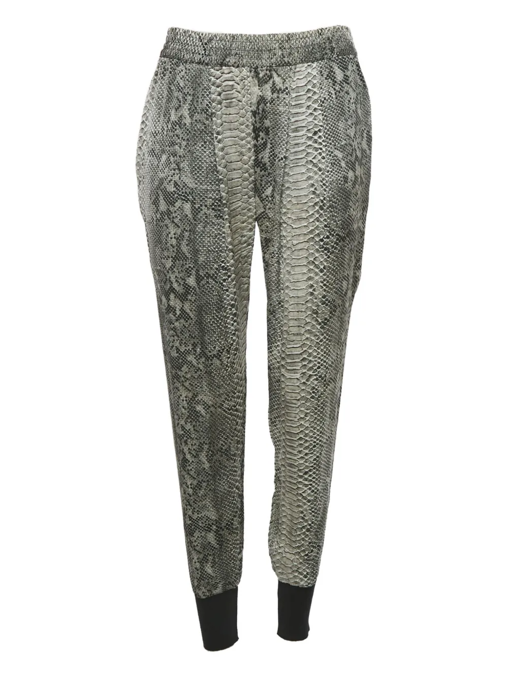 Stella McCartney Pre-Owned snakeskin-print silk trousers - Grigio