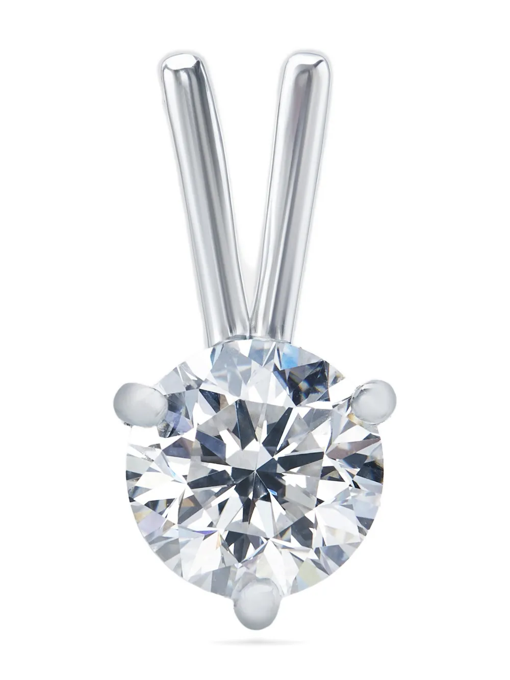 Pre-owned The Row 18k白金单颗宝石吊坠 In Silver