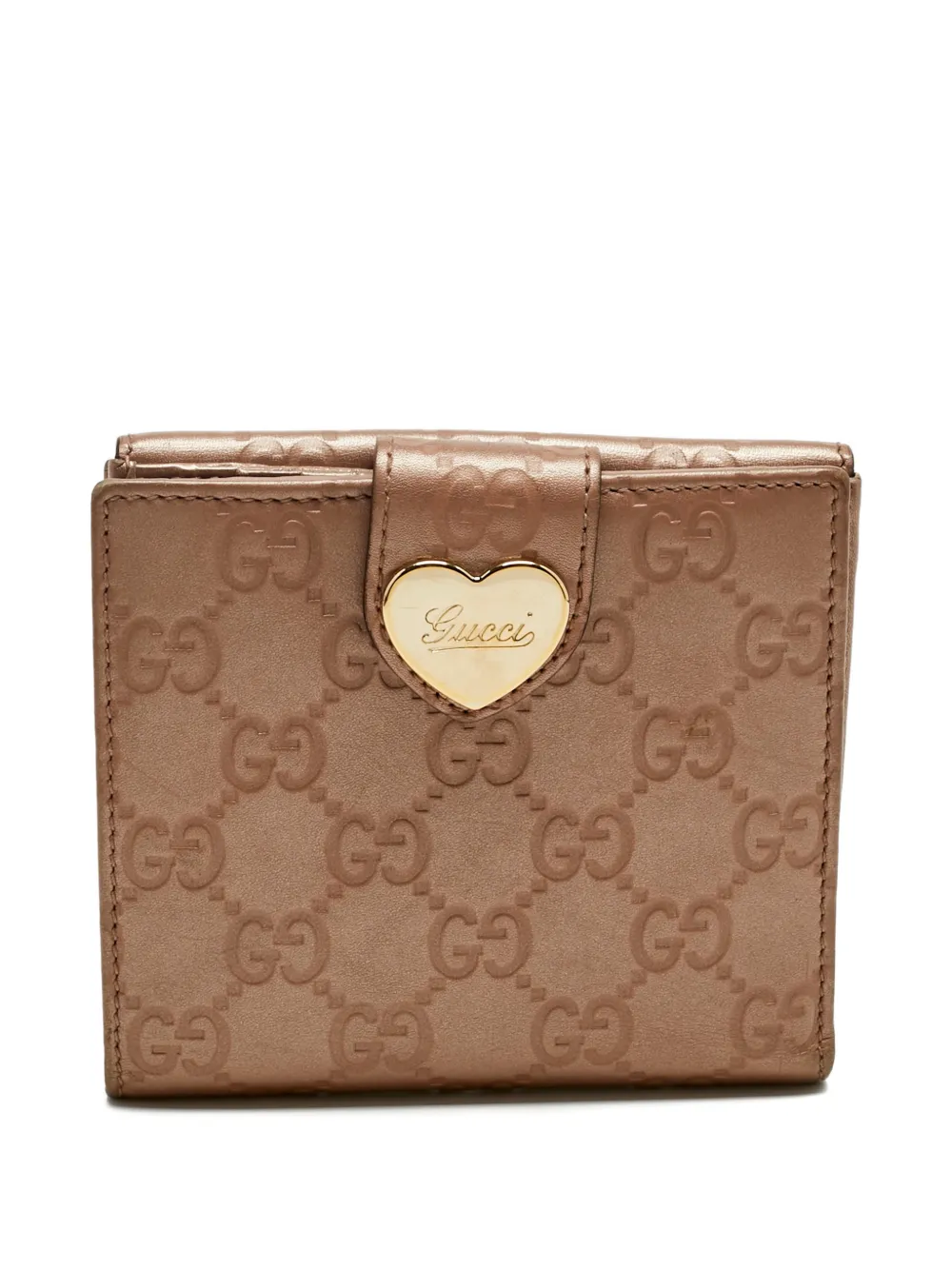 Gucci Pre-Owned leather heart wallet - Toni neutri